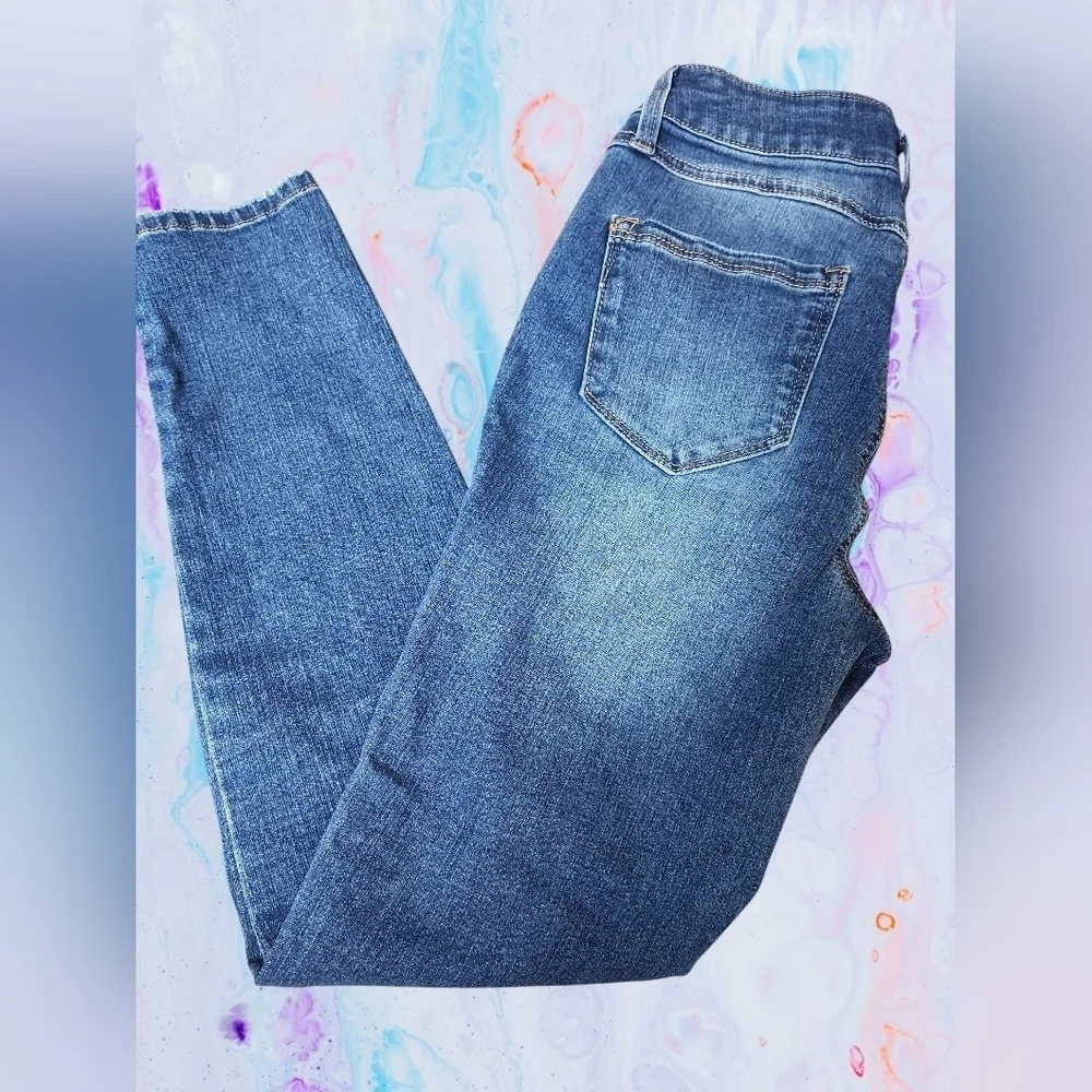 1822 Denim Women's Skinny Crops in Blue, 6